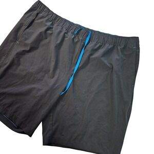 Eddie Bauer Mens Flexion Amphib Shorts Black 2XL Elastic & Drawstring Pockets